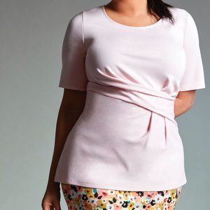 Eloquii Short Sleeve Twist Front Top 16